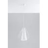 Suspension DEMI, acier/PVC, blanc, E27 - Pas cher