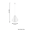 Suspension DEMI, acier/PVC, blanc, E27 - Pas cher