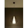 Suspension DEMI, acier/PVC, noir/blanc, E27 - Pas cher