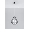Suspension DEMI, acier/PVC, noir/blanc, E27 - Pas cher