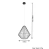 Suspension DEMI, acier/PVC, noir/blanc, E27 - Pas cher