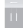 Suspension LAGOS 2, acier blanc, GU10 - Pas cher