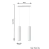 Suspension LAGOS 2, acier blanc, GU10 - Pas cher