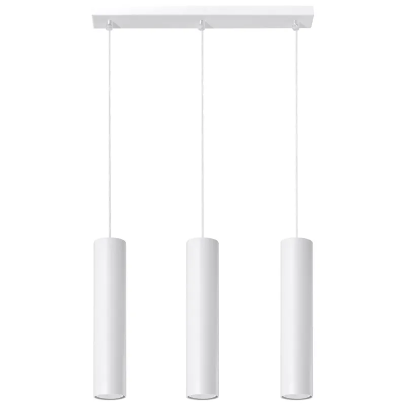 Suspension LAGOS 3, acier blanc, GU10 - Pas cher