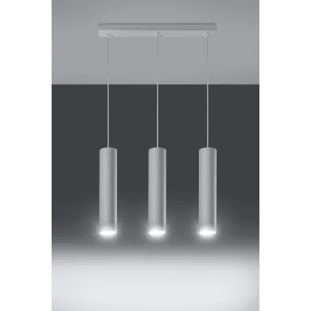 Suspension LAGOS 3, acier blanc, GU10 - Pas cher