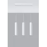 Suspension LAGOS 3, acier blanc, GU10 - Pas cher