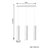 Suspension LAGOS 3, acier blanc, GU10 - Pas cher