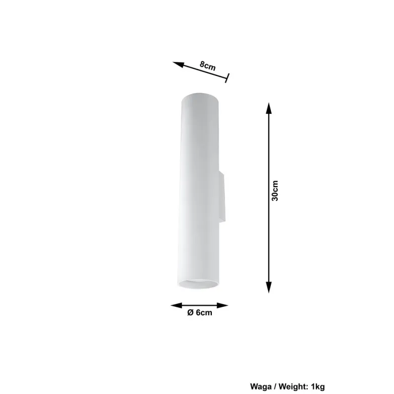 Applique LAGOS, acier blanc, GU10 - Pas cher
