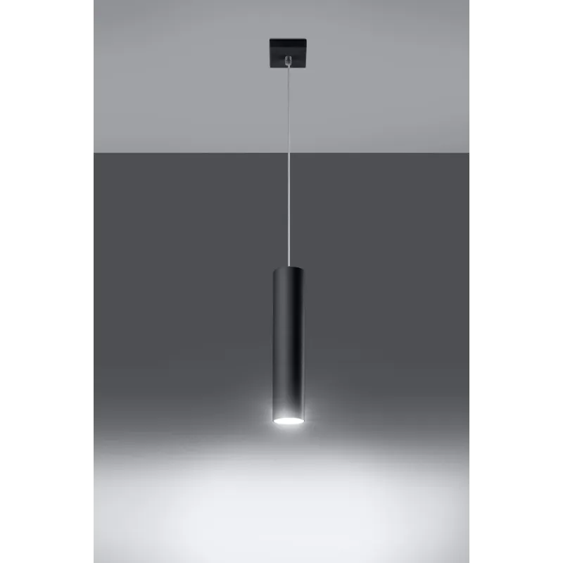 Suspension LAGOS 1, acier noir, GU10 - Pas cher