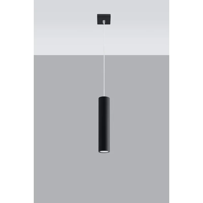 Suspension LAGOS 1, acier noir, GU10 - Pas cher