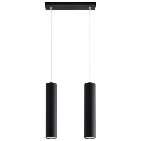 Suspension LAGOS 2, acier noir, GU10 - Pas cher