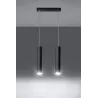 Suspension LAGOS 2, acier noir, GU10 - Pas cher