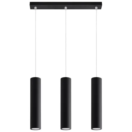 Suspension LAGOS 3, acier noir, GU10 - Pas cher