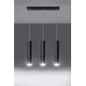 Suspension LAGOS 3, acier noir, GU10 - Pas cher