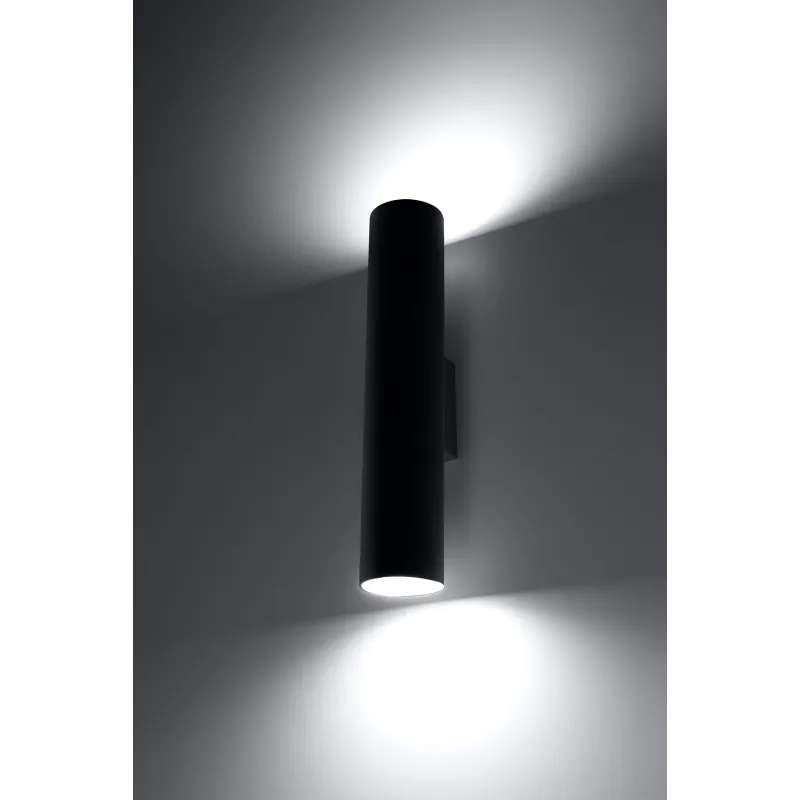 Applique LAGOS 2, acier noir, GU10 - Pas cher