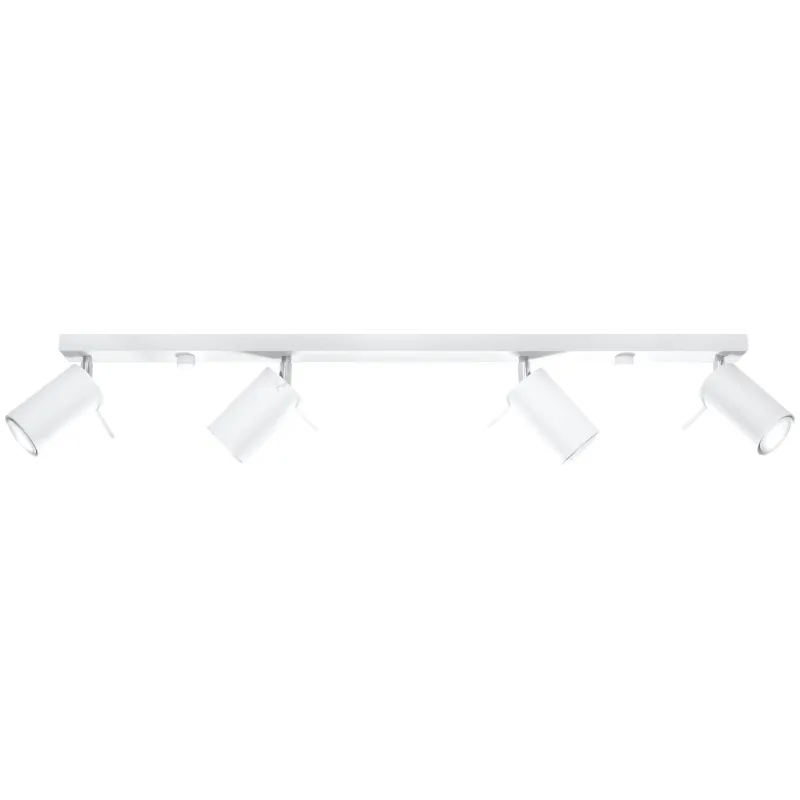 Plafonnier RING 4L, acier blanc, GU10 - Pas cher