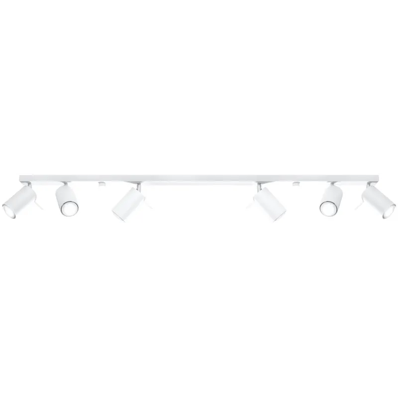 Plafonnier RING 6L, acier blanc, GU10 - Pas cher