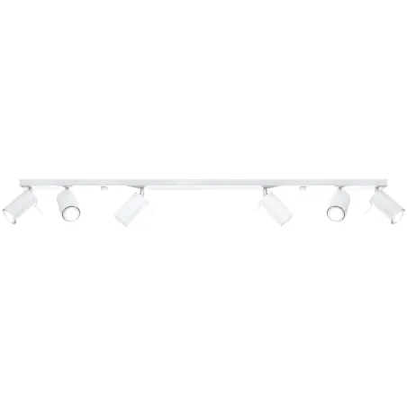 Plafonnier RING 6L, acier blanc, GU10 - Pas cher