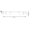 Plafonnier RING 6L, acier blanc, GU10 - Pas cher