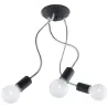 Plafonnier LARA 3, acier noir/silver, E27 - Pas cher