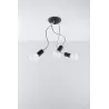 Plafonnier LARA 3, acier noir/silver, E27 - Pas cher