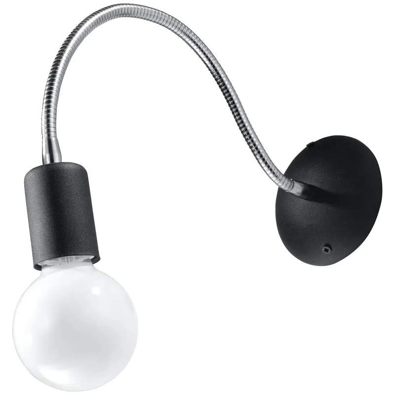 Applique LARA, acier noir/silver, E27 - Pas cher