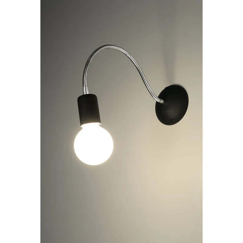 Applique LARA, acier noir/silver, E27 - Pas cher