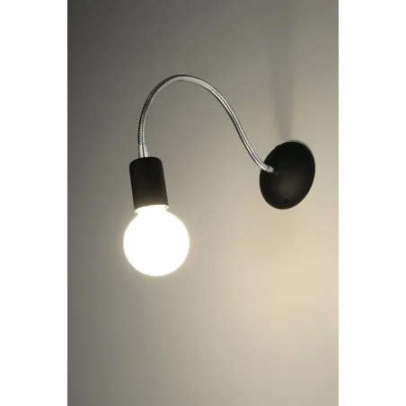 Applique LARA, acier noir/silver, E27 - Pas cher