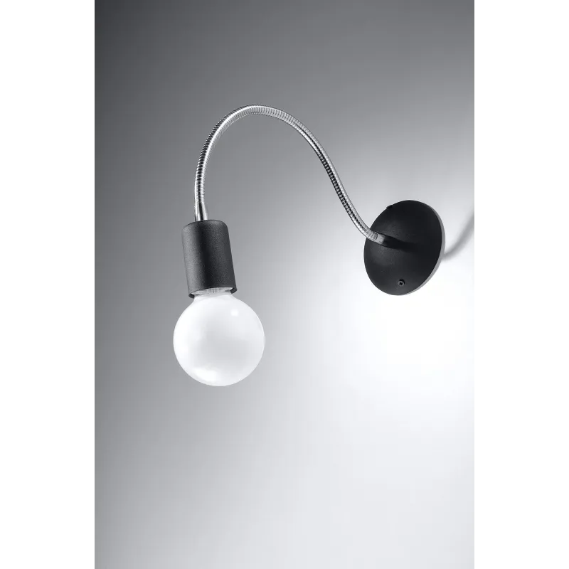 Applique LARA, acier noir/silver, E27 - Pas cher