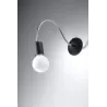 Applique LARA, acier noir/silver, E27 - Pas cher