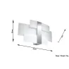 Applique CELIA, acier Inox/verre, chrome/blanc - Pas cher