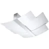 Plafonnier CELIA, acier Inox/verre, chrome/blanc, E27 - Pas cher