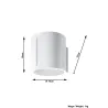 Applique INEZ blanc, aluminium blanc - Pas cher