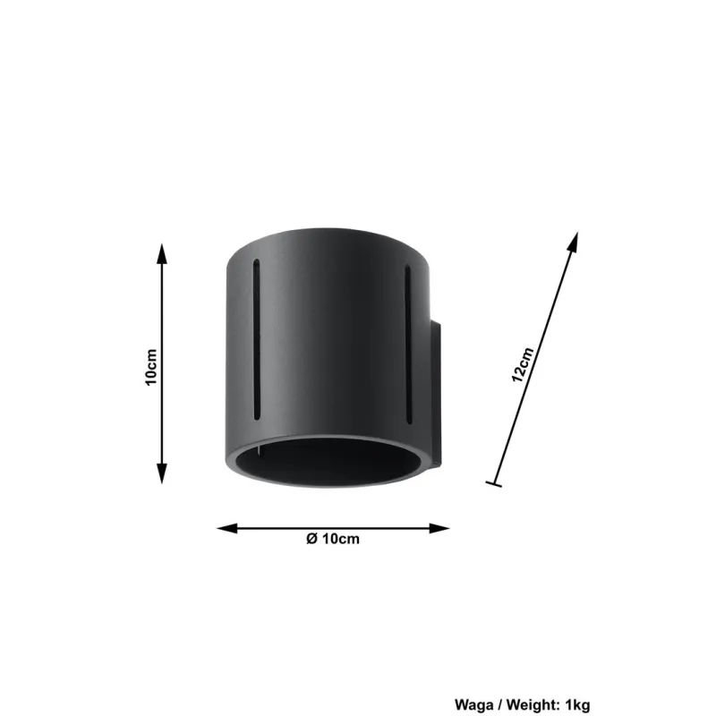 Applique INEZ noir, aluminium noir - Pas cher
