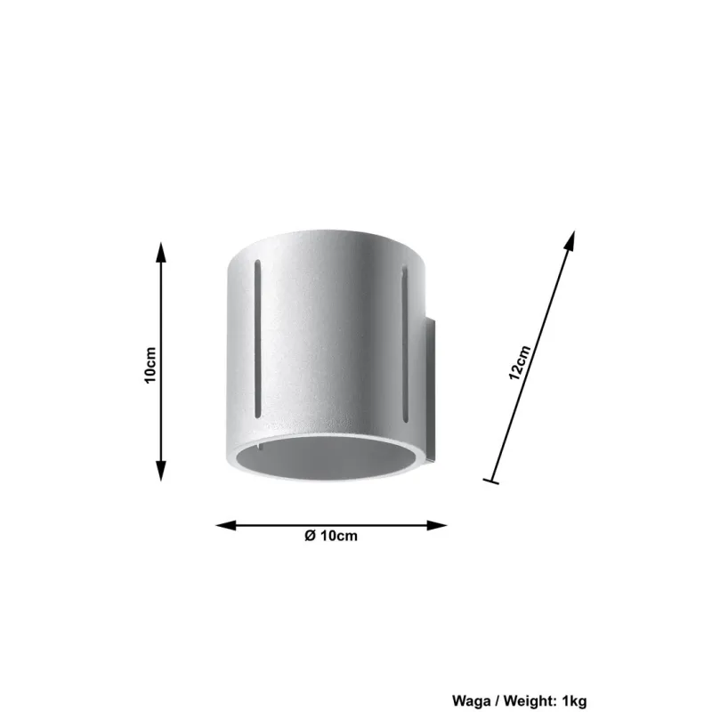 Applique INEZ, aluminium gris - Pas cher