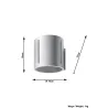 Applique INEZ, aluminium gris - Pas cher