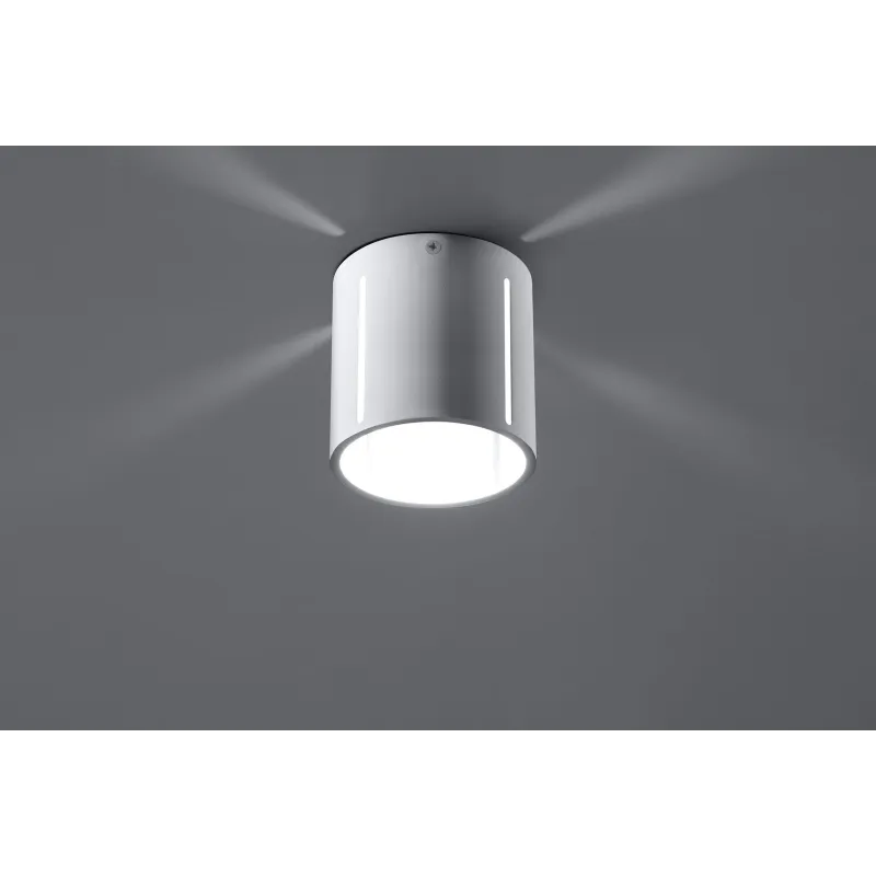 Plafonnier INEZ, aluminium blanc - Pas cher