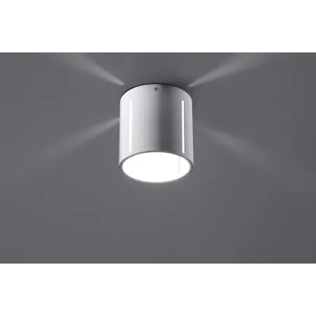 Plafonnier INEZ, aluminium blanc - Pas cher