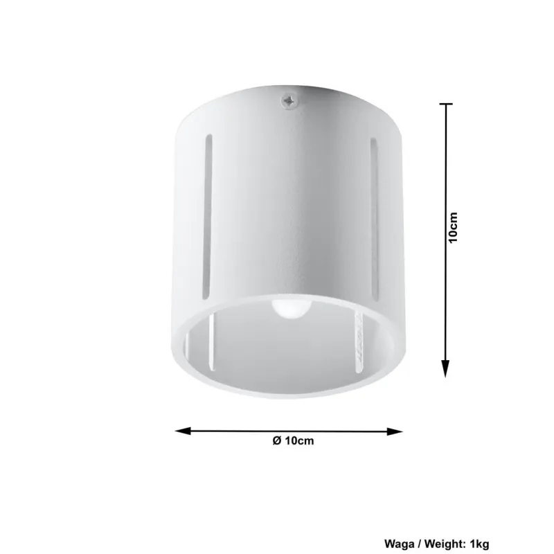 Plafonnier INEZ, aluminium blanc - Pas cher