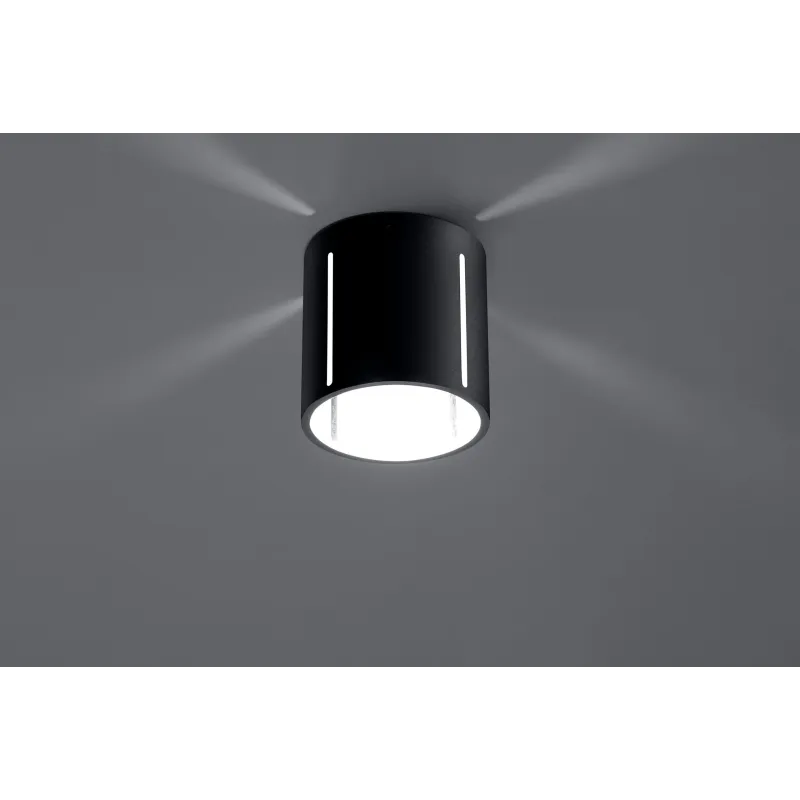 Plafonnier INEZ, aluminium noir - Pas cher