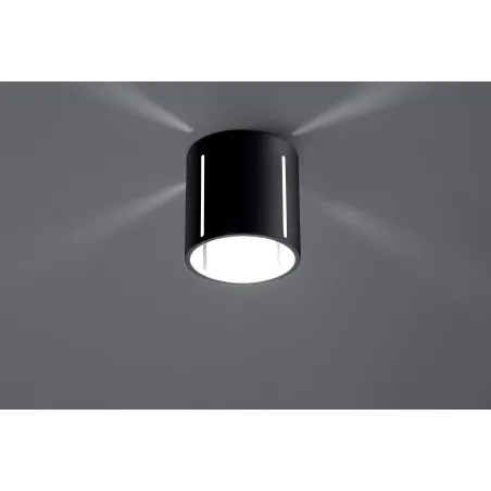 Plafonnier INEZ, aluminium noir - Pas cher