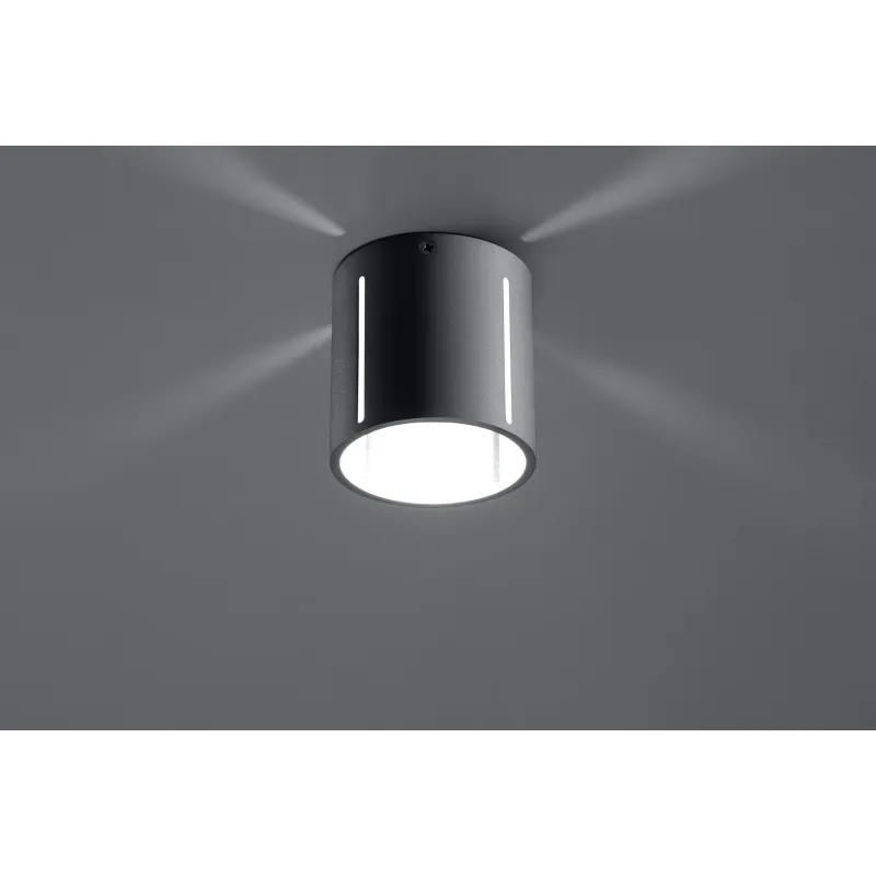 Plafonnier INEZ, aluminium gris - Pas cher