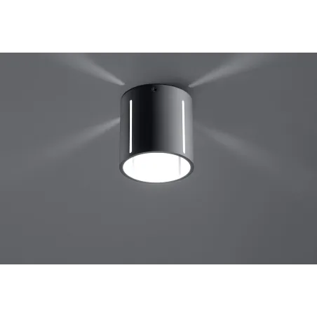 Plafonnier INEZ, aluminium gris - Pas cher