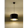 Suspension LUXOR 30, PVC, noir/gold, E27 - Pas cher