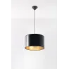 Suspension LUXOR 30, PVC, noir/gold, E27 - Pas cher