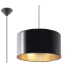 Suspension LUXOR 40, PVC, noir/gold, E27 - Pas cher
