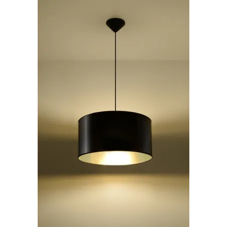 Suspension LUXOR 40, PVC, noir/gold, E27 - Pas cher