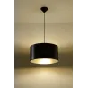 Suspension LUXOR 40, PVC, noir/gold, E27 - Pas cher