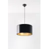 Suspension LUXOR 40, PVC, noir/gold, E27 - Pas cher
