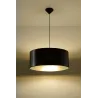 Suspension LUXOR 50, PVC, noir/gold, E27 - Pas cher